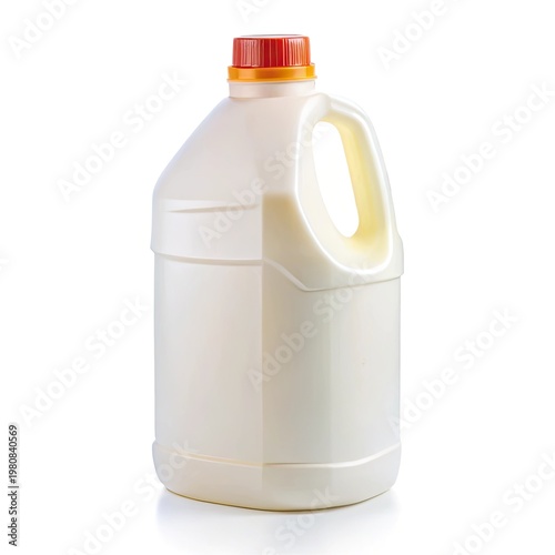 milk bottle isolated on white