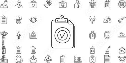 Black and white set of various household and symbols household symbols kitchenware tools furniture