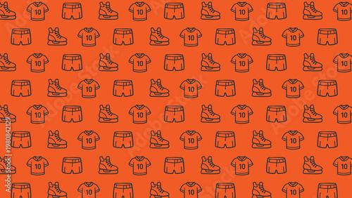 Hockey doodle vector pattern design