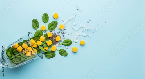 Vitamins and supplements spilling out.