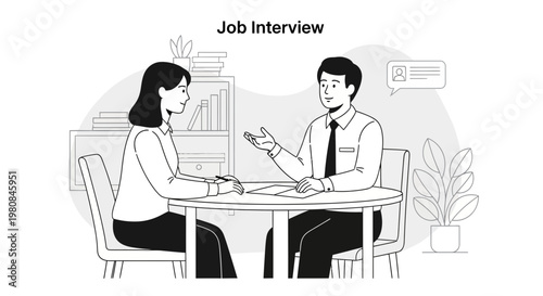 Job Interview: Candidate and Recruiter Discussing Opportunities at Desk