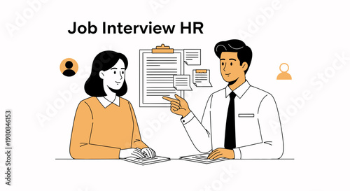 Job Interview HR Meeting: Candidate and Recruiter Discussing Career Opportunities
