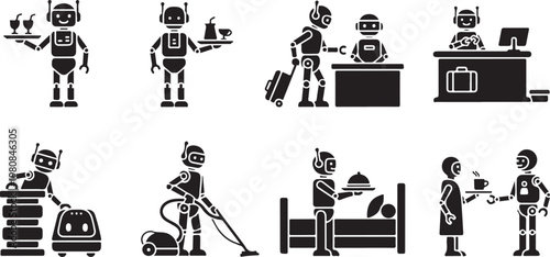 Robot doing various household chores and office tasks daily