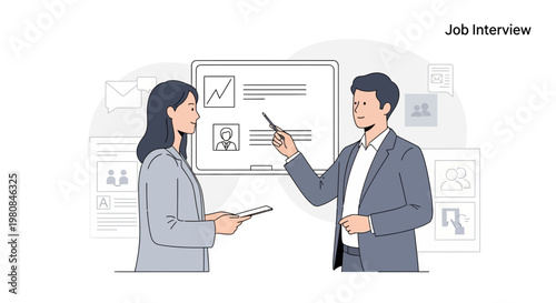 Job Interview: Recruiter and Candidate Discussing Career Prospects