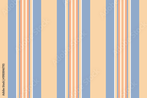 Mutline lines vertical pattern, panel textile fabric seamless. Song stripe vector texture background in orange and pastel colors.