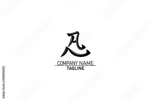 AN, Abstract Letters Logo Monogram, AN letter minimal logo design, AN lettermark, AN company logo