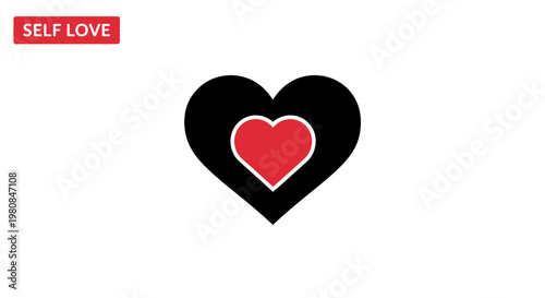 Heart shape artwork, representing self love and inner peace, conveying a message of self-acceptance