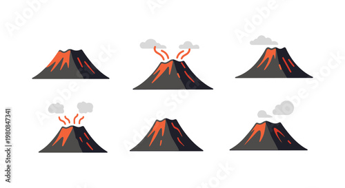Dormant Volcano Line art minimal creative abstract vector