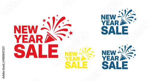 New Year Sale advertisement for discounts and promotions