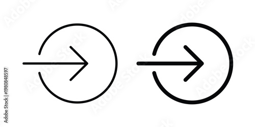 Enter icon set vector symbol in black filled and stroke style