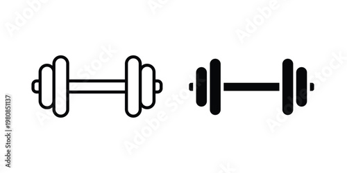 Gym icon set vector symbol in black filled and stroke style