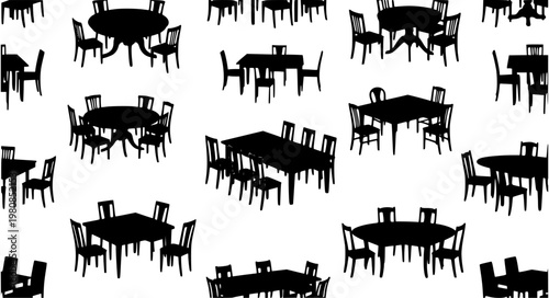 Dining Pattern Vector – Seamless Restaurant Background Design