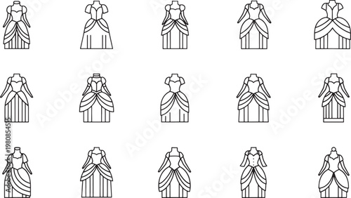 Black and white silhouettes of human figures in various minimalist poses monochrome