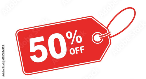 A captivating price tag, showcasing a striking 50% discount offer