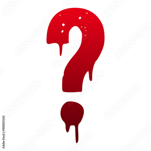 ? question mark symbol bloody halloween font vector graphics