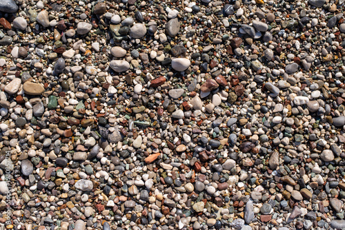 Assorted Pebbles and Stones on the Beach