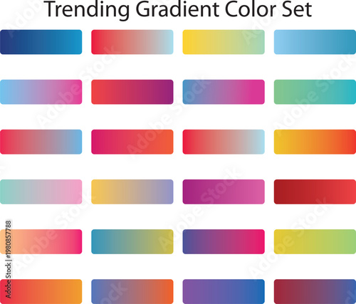 Cuadro en lienzo Trending Vibrant Gradient Background Collection – Modern Color Blend Mesh