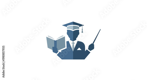 Conceptual illustration of knowledge dissemination in education with an academic figure presented