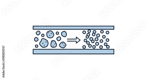 Drug Filter System Line art minimal simple illustration vector