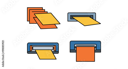 Laminating Sheet Line art simple minimal illustration vector