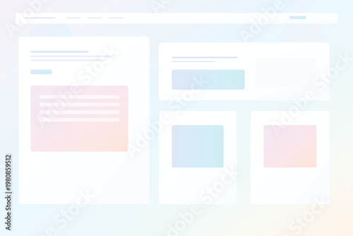 Professional SaaS website interface background with product dashboard hero layout gradient cards and clean admin panels vector design template
