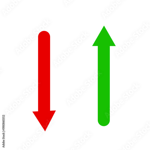 red and green arrows