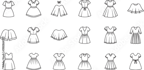 Black and white of women's dresses skirts tops and accessories women's clothing
