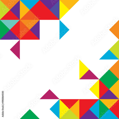 Abstract triangular background Color geometric pattern