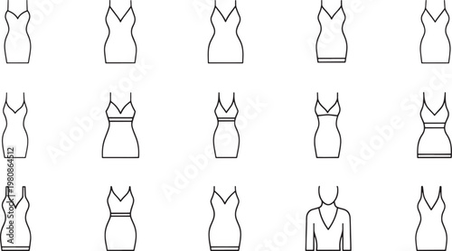 Black and white silhouettes of ten sequential walking human figures walking figures sequential poses