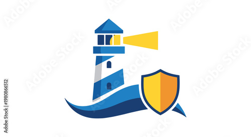 Marine Sanctuary Line art simple abstract design illustration