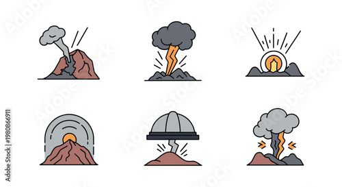 Earth Tremor Line art vector clean creative abstract