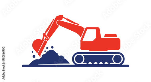 Mineral Extraction Line art minimal abstract colorful shapes vector