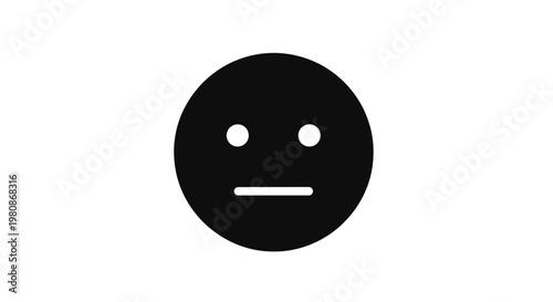 A neutral face emoji expressing a subdued emotion and showing a subtle expression