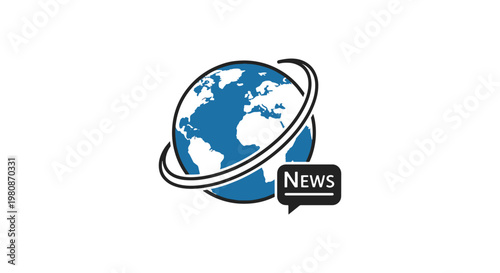 News Publishing Line art simple abstract vector