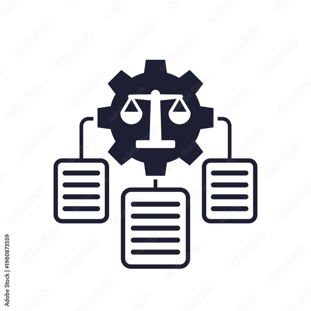 Obraz premium compliance management icon with documents