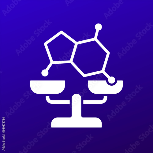 hormonal balance icon, hormones and health vector