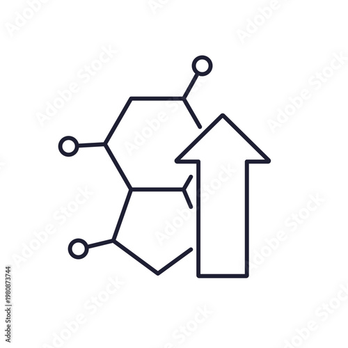 hormonal boost icon, hormone booster line design on white
