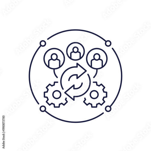 lead generation icon in line design