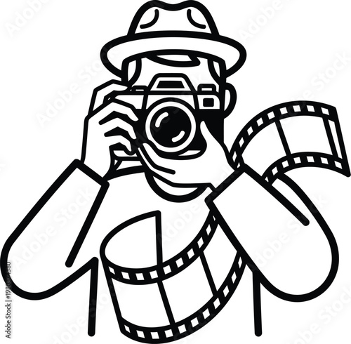 Celebrating fathers day a vintage photographer dad illustration for heartfelt gifts and special memories