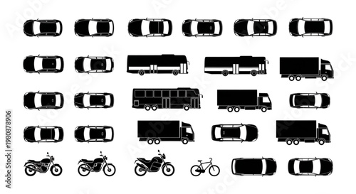 Detailed CAD Vector Collection of Landscaping Elements Architectural Trees, Shrubs, and Plants for Plan Views and Elevations. A versatile kit for garden and site design projects