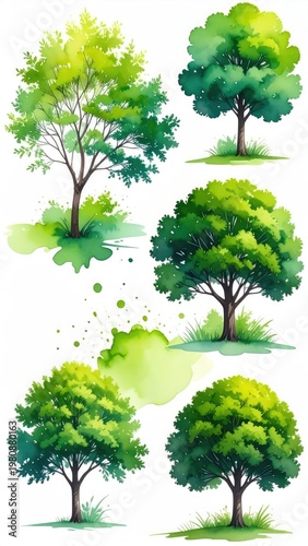 Verdant foliage, a symphony of green hues, evoking tranquility and natural beauty.