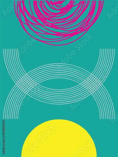 Modern Geometric Wall Art with Elegant Abstract Shapes