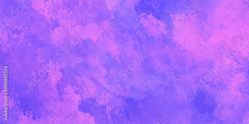 Vibrant purple abstract background with watercolor textured pink and blue hues for creative design projects and artistic applications
