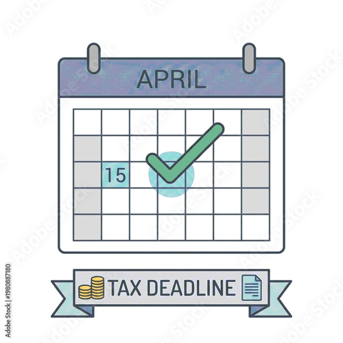 Tax Deadline Calendar April Fifteen.