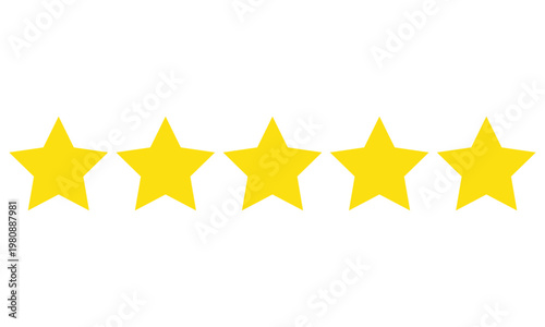 abstract simple yellow five-star symbol.