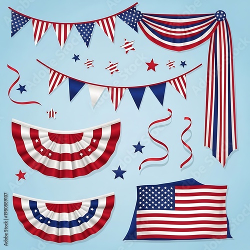 Patriotic decorations for independence day celebration