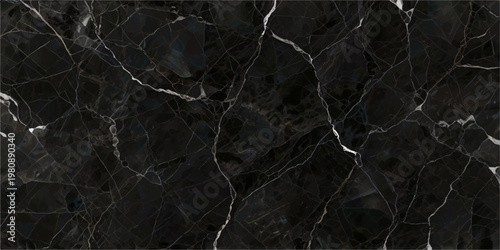 Luxury natural stone slab design featuring a dark black marble background with shimmering gold and white textures for premium elegant ceramic floors.