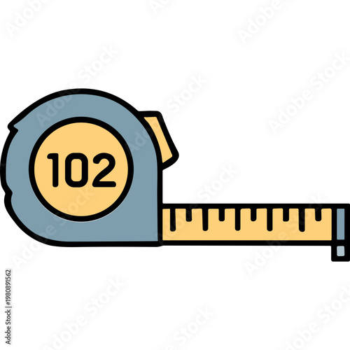A tape measure extends out with a visible 102 marking.