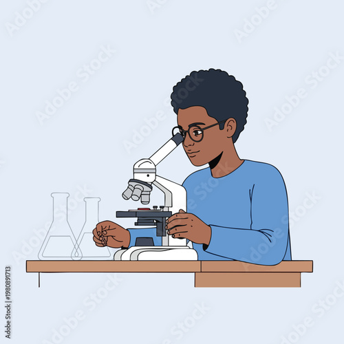 Scientists Conduct Laboratory Experiments Using Modern Microscopes