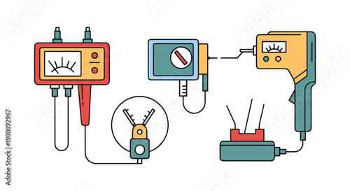 Insulation Tester Line art creative abstract color pattern